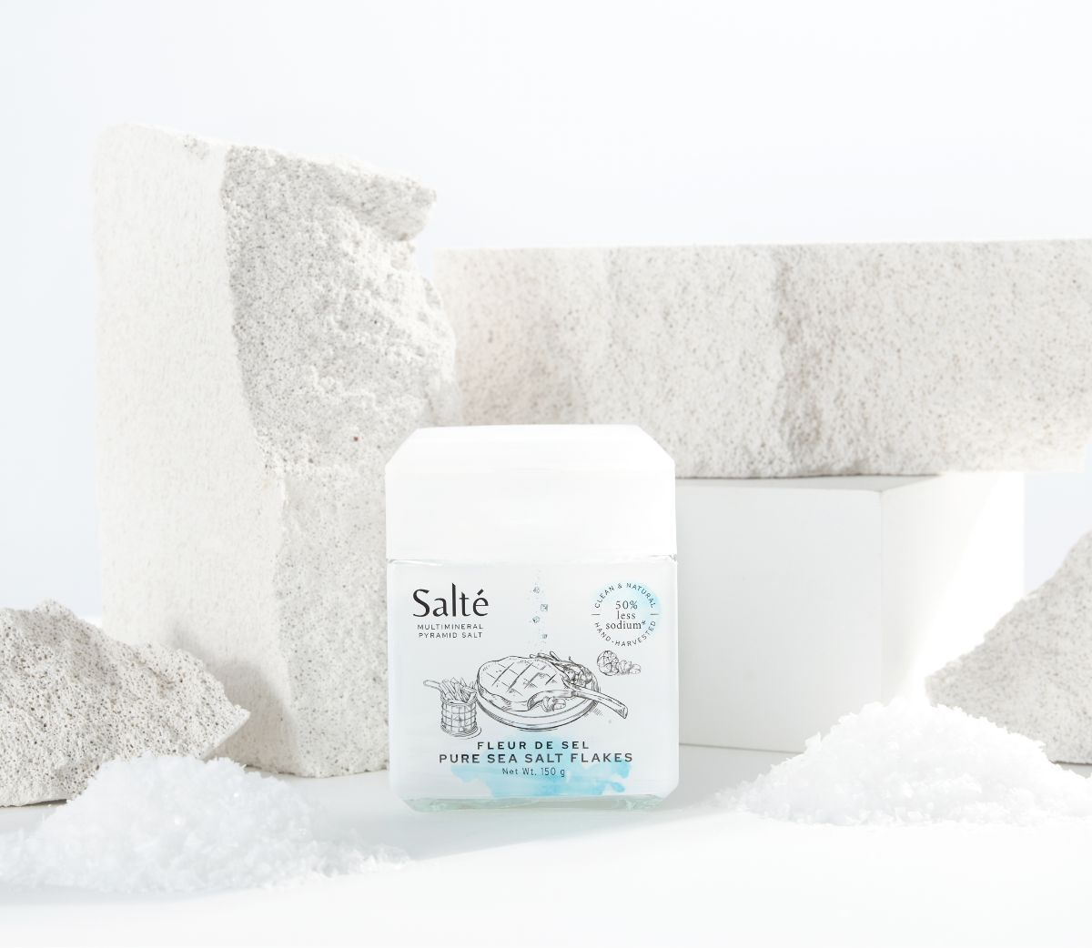 Pure Arctic Sea Salt Flakes - Sustainably Harvested From Iceland's Clean Waters, Rich In Minerals (225g Jar)